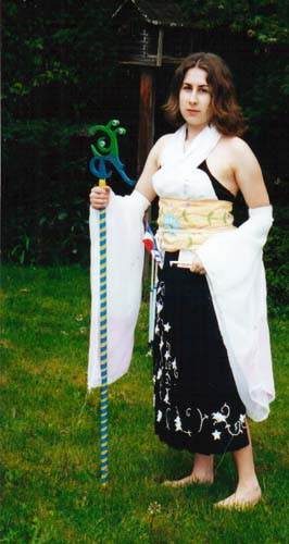 Me in my costume. I could be looking a bit happier. Does this outfit make me look fat? 
